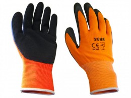 Scan Orange Foam Latex Coated Glove 13g Large £2.49